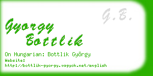 gyorgy bottlik business card