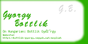 gyorgy bottlik business card